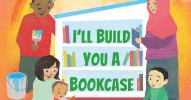 Front cover for I'll Build You a Bookcase (Arabic-English bilingual edition) by Jean Ciborowski Fahey and Simone Shin