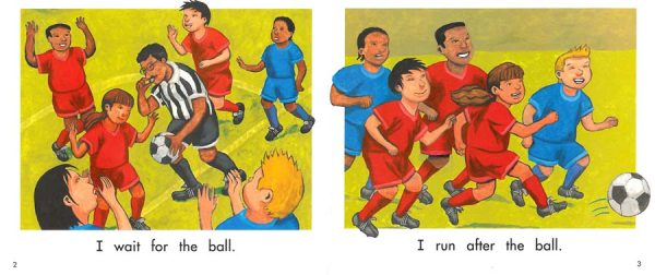 Interior spread #2 for I Play Soccer by Mary Cappellini and George Crespo