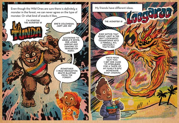 Interior spread #3 for The Wild Ones by Megan Lacera; Megan Lacera and Jorge Lacera