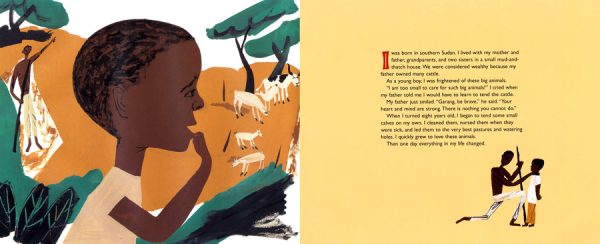 Interior spread #3 for Brothers in Hope by Mary Williams and R. Gregory Christie