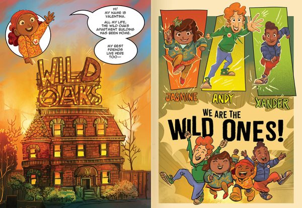 Interior spread #1 for The Wild Ones by Megan Lacera; Megan Lacera and Jorge Lacera