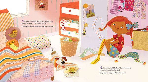 Interior spread #3 for Marisol McDonald and the Clash Bash / Marisol McDonald y la fiesta sin igual by Monica Brown and Sara Palacios