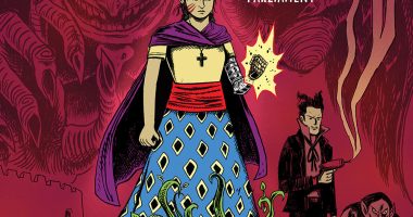 Front cover for The Witch Owl Parliament by David Bowles; David Bowles; Stacey Robinson; Damian Duffy