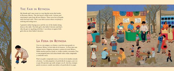 Interior spread #1 for Family Pictures / Cuadros de familia by Carmen Lomas Garza; Sandra Cisneros; Pat Mora and Carmen Lomas Garza