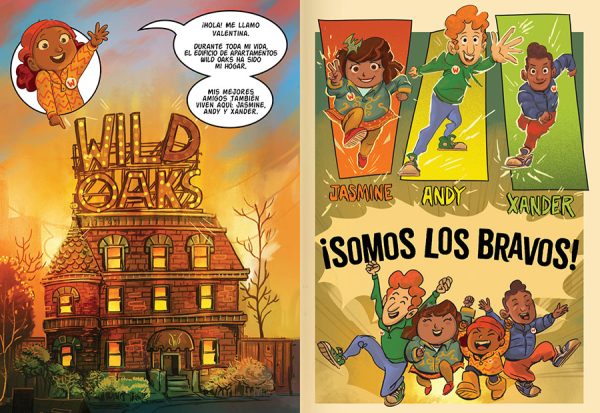 Interior spread #1 for Los Bravos by Megan Lacera; Jorge Lacera and Jorge Lacera