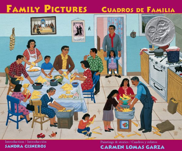 Front cover for Family Pictures / Cuadros de familia by Carmen Lomas Garza; Sandra Cisneros; Pat Mora and Carmen Lomas Garza