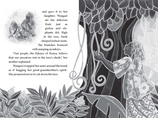 Interior spread #2 for The Story of Environmentalist Wangari Maathai by Jen Cullerton Johnson and Sonia Lynn Sadler