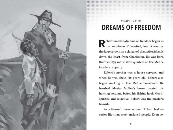 Interior spread #1 for The Story of Civil War Hero Robert Smalls by Janet Halfmann and Duane Smith