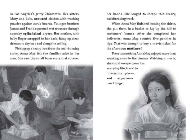 Interior spread #2 for The Story of Movie Star Anna May Wong by Paula Yoo and Lin Wang