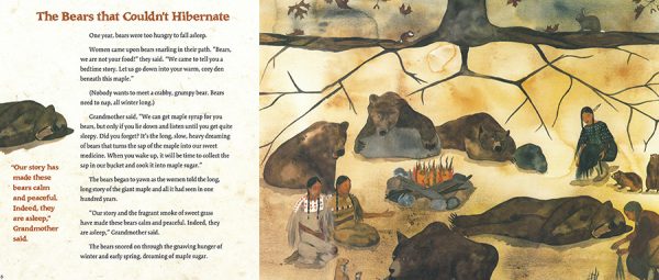 Interior spread #2 for Bears Make Rock Soup by Lise Erdrich and Lisa Fifield