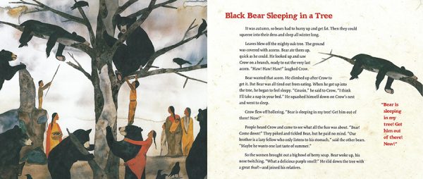 Interior spread #1 for Bears Make Rock Soup by Lise Erdrich and Lisa Fifield