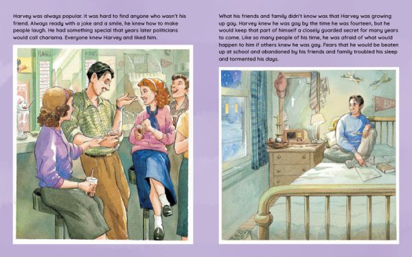 Interior spread #3 for The Harvey Milk Story by Kari Krakow and David Gardner