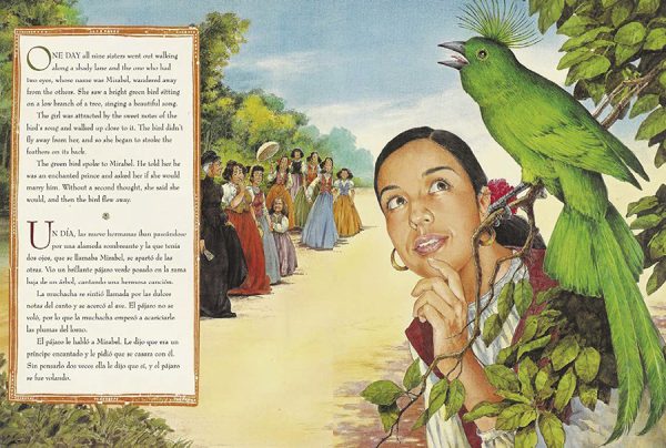 Interior spread #2 for El pájaro verde / The Green Bird by Joe Hayes and Antonio Castro L.