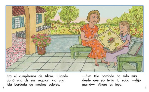 Interior spread #1 for Las mariposas de Alicia by Barbara Flores; Elena Castro; Eddie Hernández and Sergio Ramirez