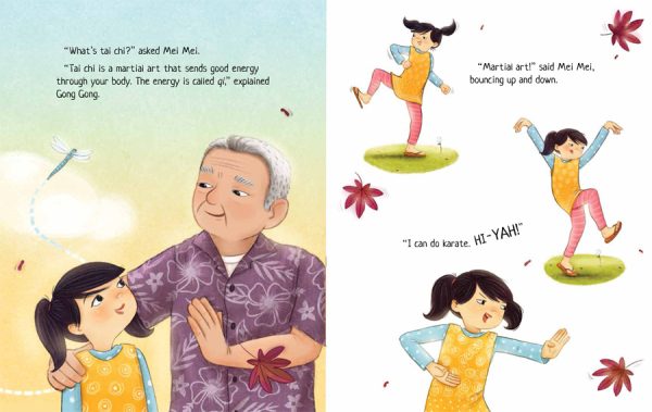 Interior spread #2 for A Morning with Grandpa by Sylvia Liu and Christina Forshay