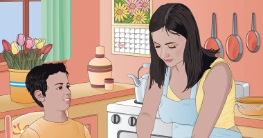 Front cover for Una comida de cumpleaños para papá by Barbara M. Flores; Elena Castro; Eddie Hernández and Raúl Espinoza