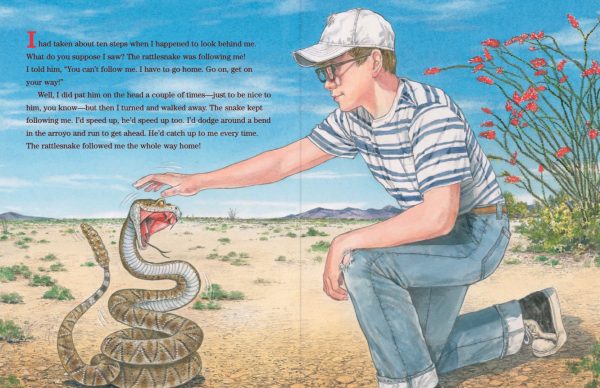 Interior spread #3 for My Pet Rattlesnake by Joe Hayes and Antonio Castro L.