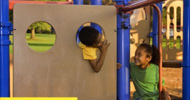 Front cover for Shapes Where We Play by Ellen Senisi and Ellen B. Senisi