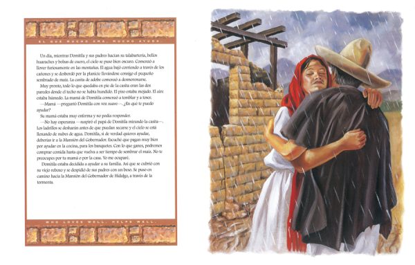 Interior spread #2 for Domítíla: Cuento de la Cenícíenta basado en la tradícíón mexícana by Dr. Jewell Reinhart Coburn and Connie McLennan