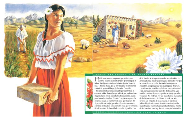 Interior spread #1 for Domítíla: Cuento de la Cenícíenta basado en la tradícíón mexícana by Dr. Jewell Reinhart Coburn and Connie McLennan