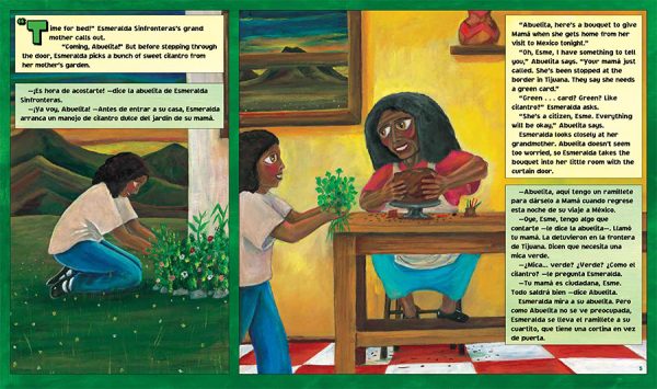 Interior spread #1 for Super Cilantro Girl / La superniña del cilantro by Juan Felipe Herrera and Honorio Robledo