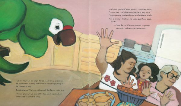 Interior spread #3 for Let Me Help! / ¡Quiero ayudar! by Alma Flor Ada and Angela Dominguez