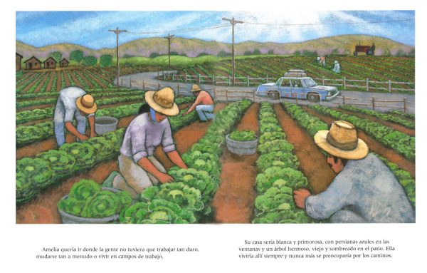 Interior spread #3 for El camino de Amelia by Linda Jacobs Altman and Enrique O. Sanchez