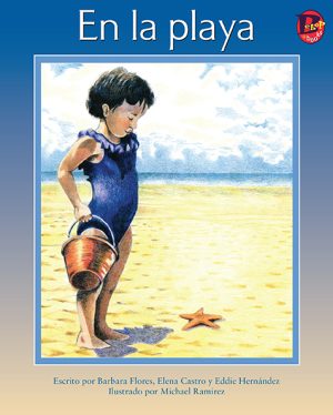 Front cover for En la playa by Elena Castro; Barbara Flores; Eddie Hernandez and Michael Ramirez