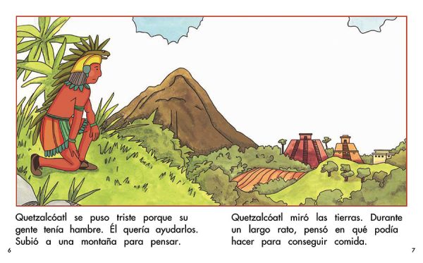 Interior spread #3 for El maíz de Quetzalcóatl by Barbara Flores; Elena Castro; Eddie Hernández and Mary Ramírez-Greene