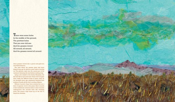 Interior spread #1 for Prairie Dog Song by Susan L. Roth; Cindy Trumbore and Susan L. Roth