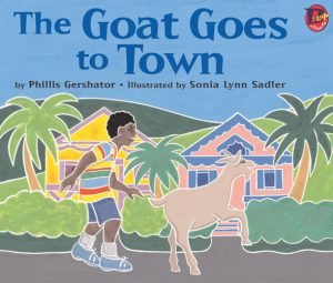 Front cover for The Goat Goes to Town by Phillis Gershator and Wellington D. Sadler