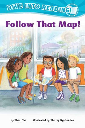 Front cover for Follow That Map! (Confetti Kids #7) by Sheri Tan and Shirley Ng-Benitez