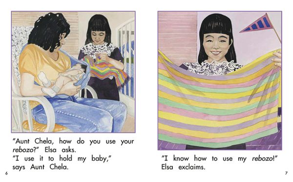 Interior spread #3 for Elsa's Rebozo by Barbara Flores; Elena Castro; Eddie Hernández and Michael Ramirez