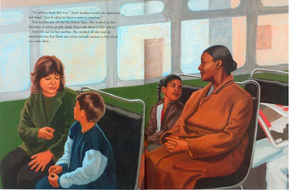 Interior spread #2 for The Bus Ride by William Miller and John Ward