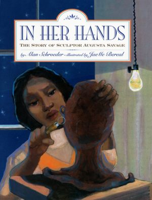 Front cover for In Her Hands by Alan Schroeder and JaeMe Bereal