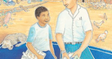 Front cover for Armando y la escuela de lona azul by Edith Hope Fine; Judith Josephson and Hernán Sosa