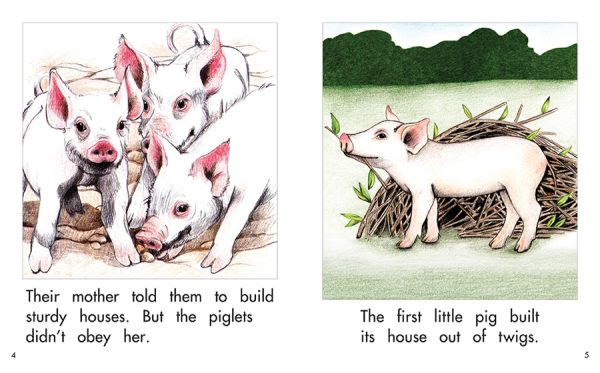 Interior spread #3 for The Three Piglets by Elena Castro; Barbara Flores; Eddie Hernández and Michael Ramirez