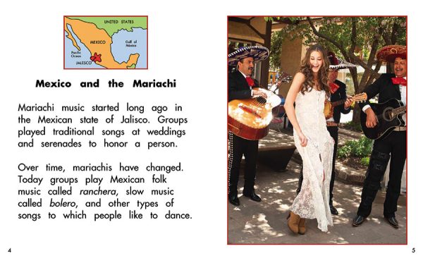 Interior spread #2 for The Mariachi Is Here by Barbara Flores; Elena Castro; Eddie Hernández