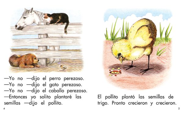 Interior spread #2 for El pollito triste by Elena Castro; Barbara Flores; Eddie Hernandez and Michael Ramirez