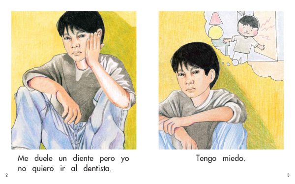 Interior spread #2 for ¡No quiero ir al dentista! by Elena Castro; Barbara Flores; Eddie Hernandez and Michael Ramirez; Mary Ramírez-Greene