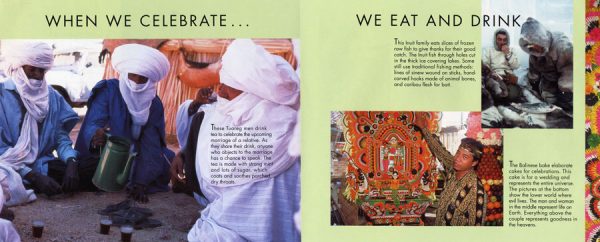 Interior spread #1 for Celebrate! Connections Among Cultures by Jan Reynolds and Jan Reynolds