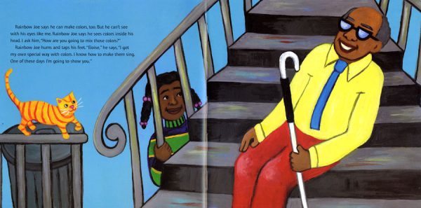 Interior spread #1 for Rainbow Joe and Me by Maria Diaz Strom and Maria Diaz Strom