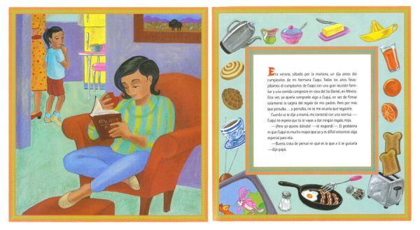 Interior spread #2 for ¡Qué sorpresa de cumpleaños! by Loretta Lopez and Loretta Lopez