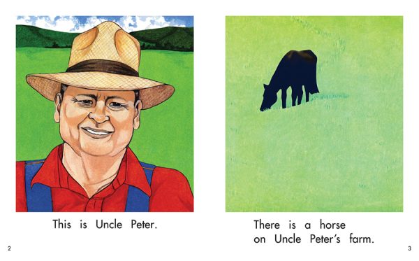 Interior spread #2 for Uncle Peter's Farm by Elena Castro; Barbara Flores; Eddie Hernández and Mary Ramírez-Greene