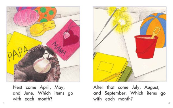 Interior spread #3 for The Months of the Year by Elena Castro; Barbara Flores; Eddie Hernandez and Mary Ramírez-Greene