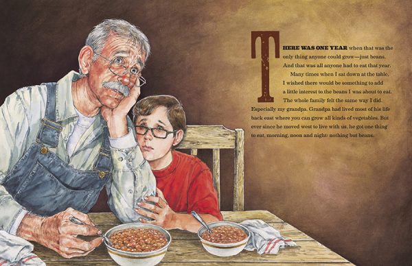 Interior spread #3 for Grandpa's Hal-la-loo-ya Hambone! by Joe Hayes and Antonio Castro L.