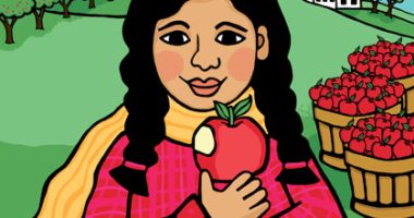 Front cover for ¡Deliciosas manzanas! by Tina Athaide and Farah Aria