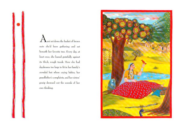 Interior spread #3 for Aani and the Tree Huggers by Jeannine Atkins and Venantius Pinto