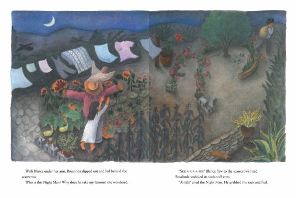 Interior spread #2 for Under the Lemon Moon by Edith Hope Fine and René King Moreno