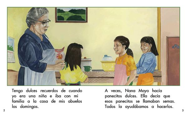 Interior spread #1 for Dulces recuerdos by Barbara Flores; Elena Castro; Eddie Hernández and Michael Ramirez